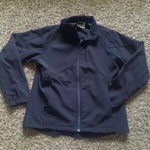 Black Diamond Soft Shell Full Zip Jacket Womens Black Fleece Lined Size Large L